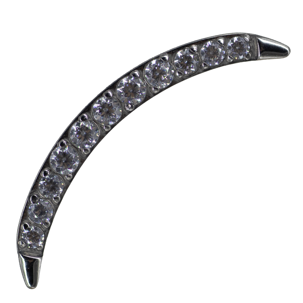 Top Titanio Barra Curva 11 Zirconias 16g