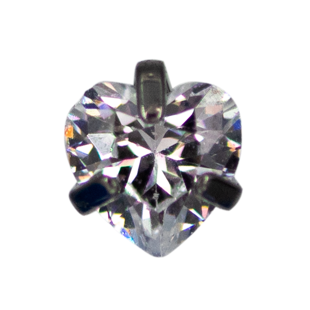 Top Titanio Corazon Zirconia Engastado 16g