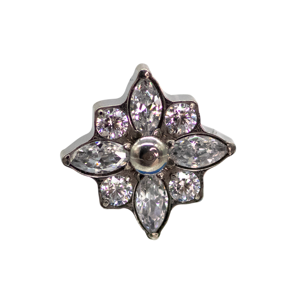 Top Titanio Noche Buena Zirconias 16g