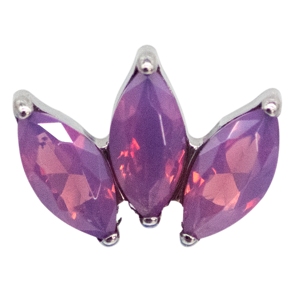 Top Titanio Tri Marquise Zirconia Palida 16g