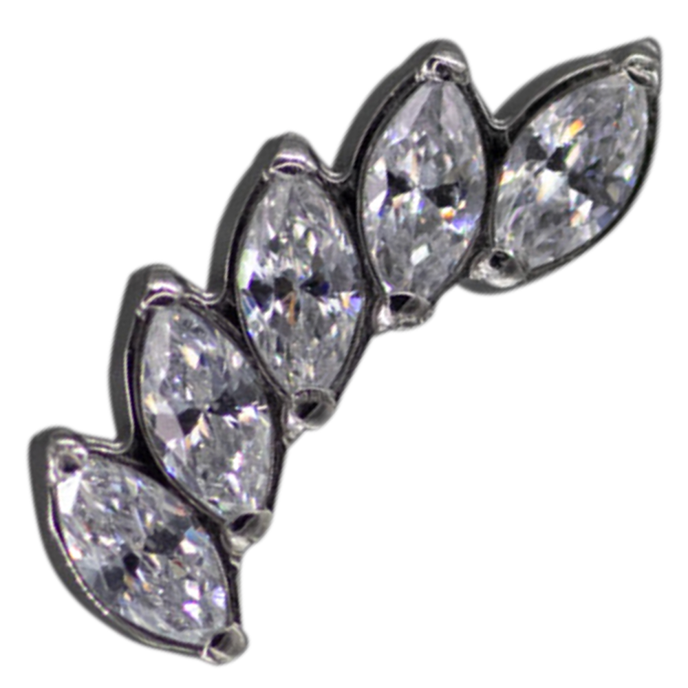 Top Titanio Cluster Marquise Zirconias 16g