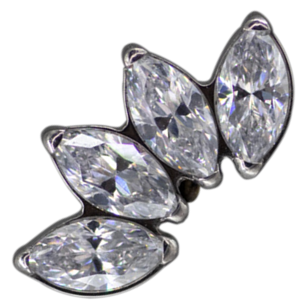 Top Titanio Tetra Marquise Zirconia 16g