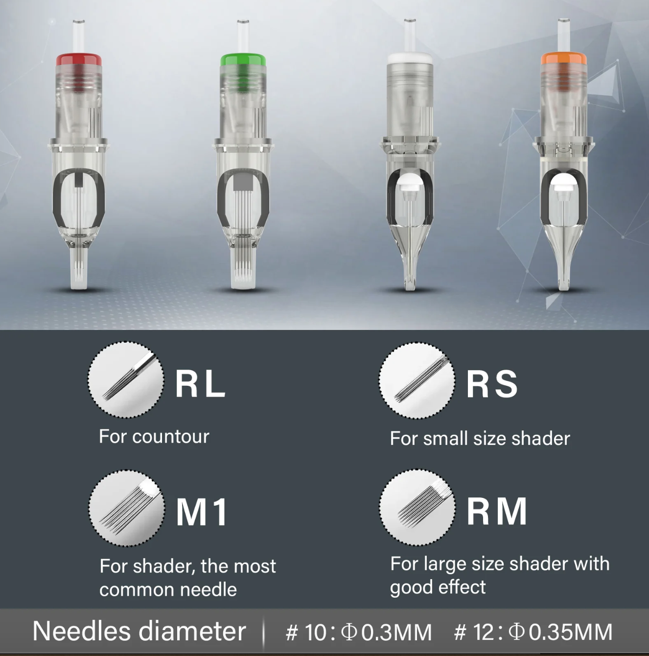 Cartuchos para Tatuar EZ Revolution RL Caja con 20