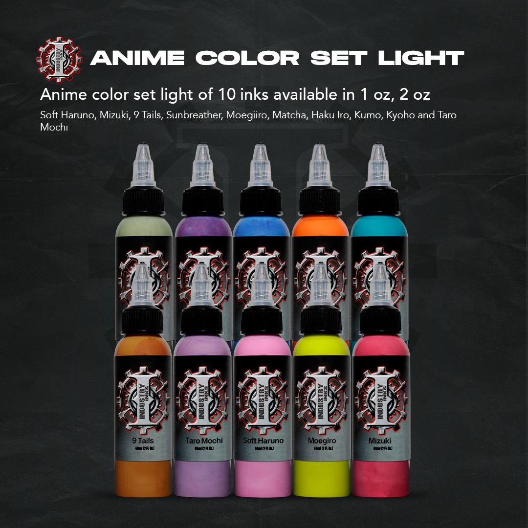 Los mejores sets de tintas para tatuar en mexico y en el mundo marca Industry inks