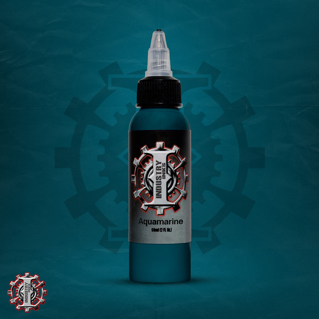 La mejor tinta para tatuar color turquesa marca Industry inks en mexico