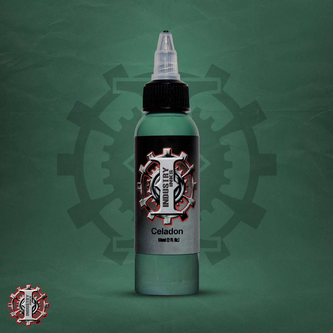 La mejor tinta para tatuar color verde marca Industry inks en mexico