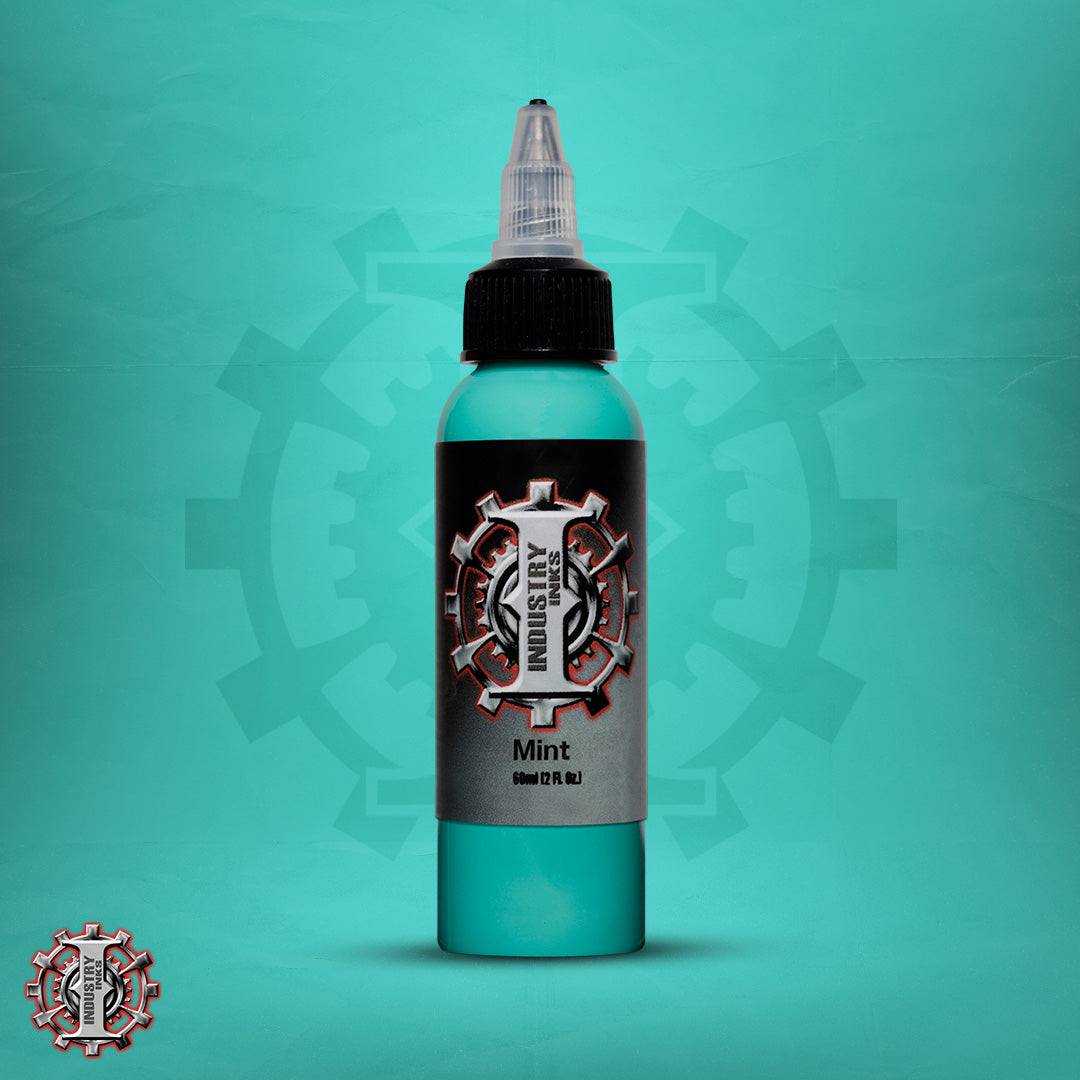 La mejor tinta para tatuar color turquesa marca Industry inks en mexico