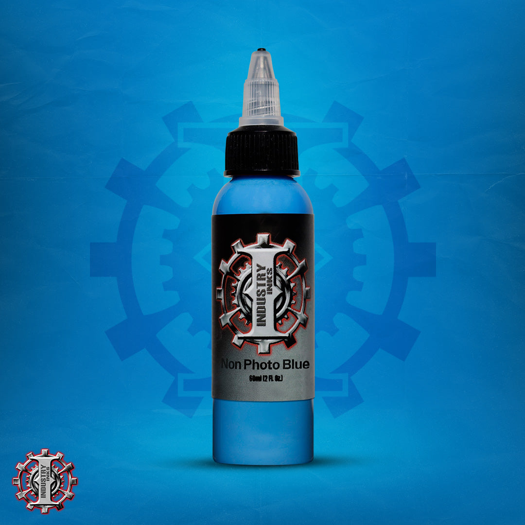 La mejor tinta para tatuar color azul marca Industry inks en mexico