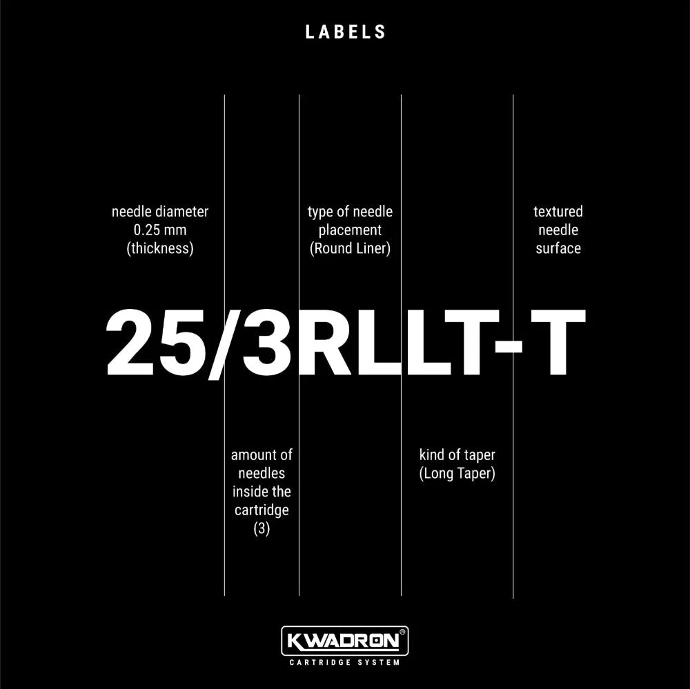 Cartucho para Tatuar Kwadron RL Caja con 20