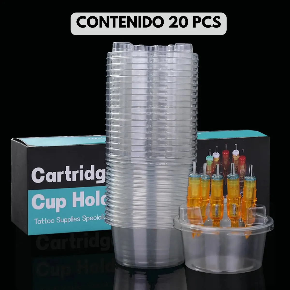 Vaso para Agua Porta Cartuchos 20pz