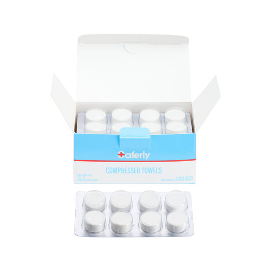 Toalla Comprimida Saferly caja de 32pz