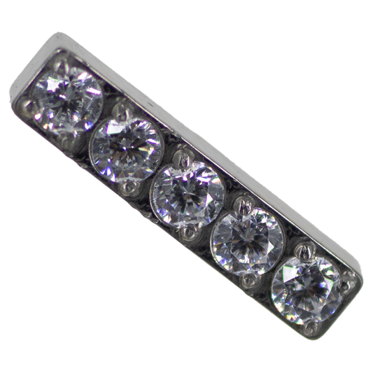 Top Titanio Barra 5 Zirconias 16g