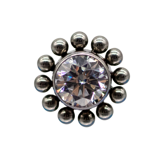 Top Titanio Zirconia con Balines en Circulo 16g