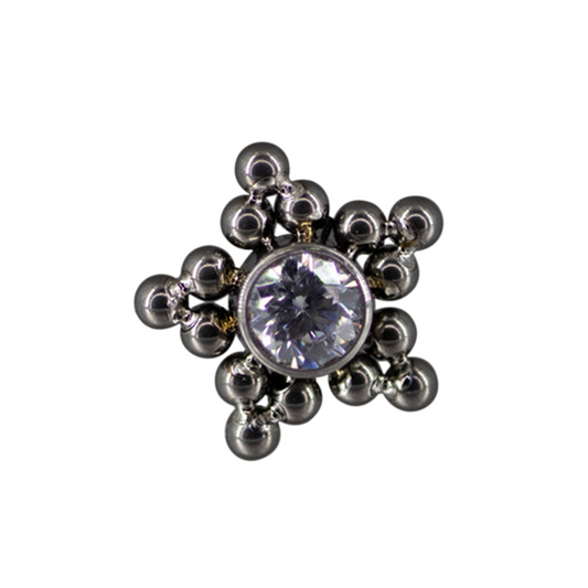 Top Titanio Zirconia con Balines en Estrella 16g