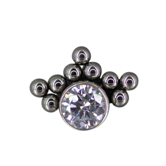 Top Titanio Zirconia con Balines en media Estrella 16g