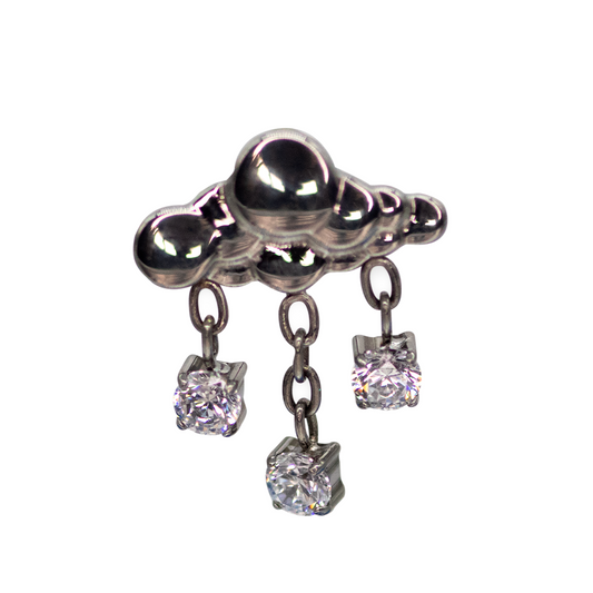 Top Nube Cadenas y 3 Zirconias Titanio 16g