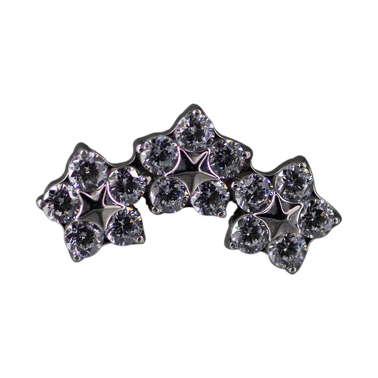 Top Titanio Cluster 3 Flores Zirconia 16g