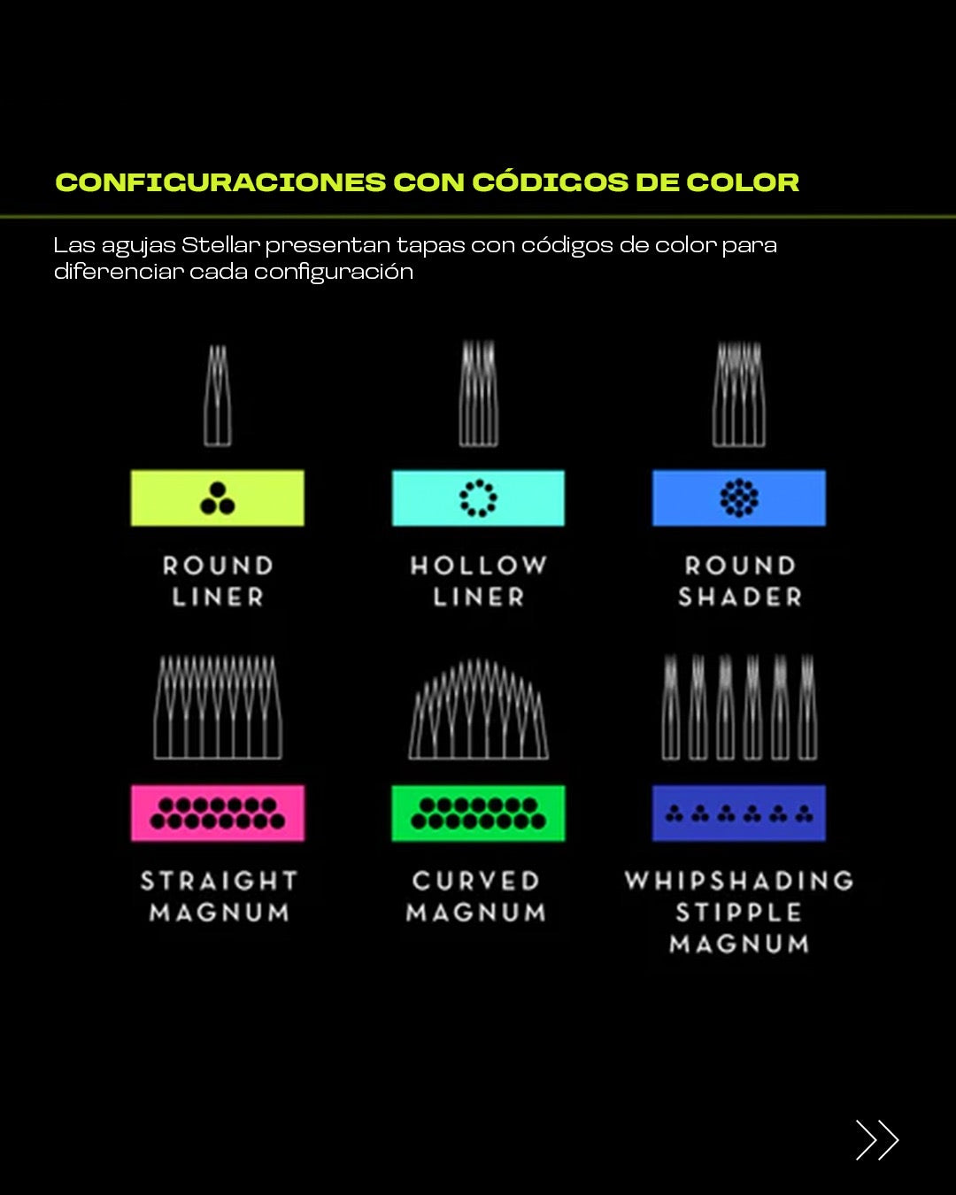 Cartuchos para Tatuar Stellar RS Caja con 20