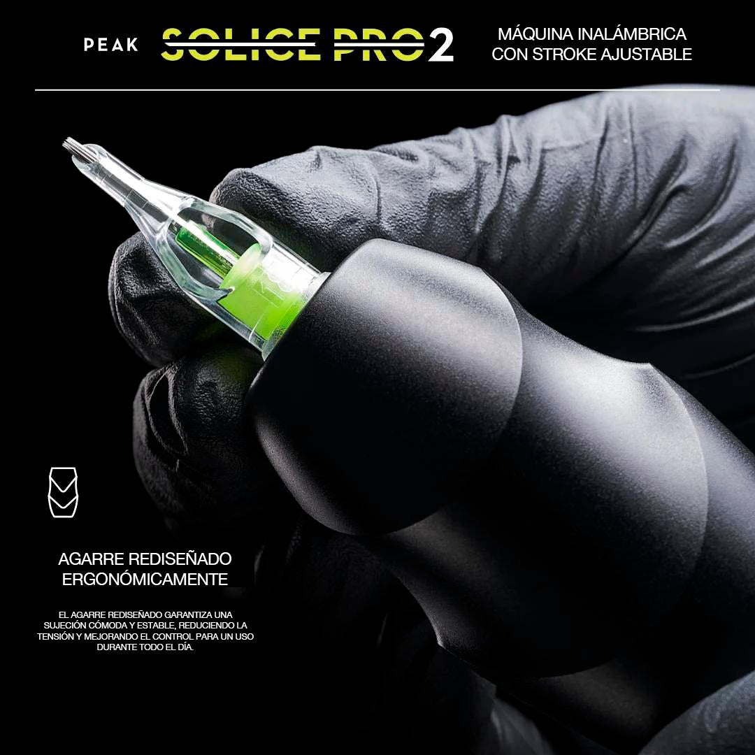 Maquina para Tatuar Inalámbrica con Stroke Ajustable Peak Solice Pro 2