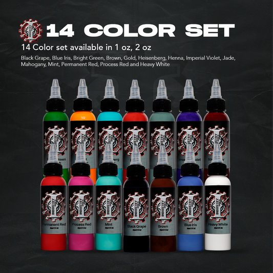 Los mejores sets de tintas para tatuar en mexico y en el mundo marca Industry inks