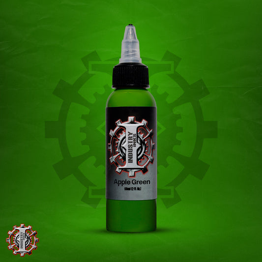 La mejor tinta para tatuar color verde marca Industry inks en mexico