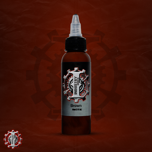 La mejor tinta para tatuar color cafe / piel marca Industry inks en mexico