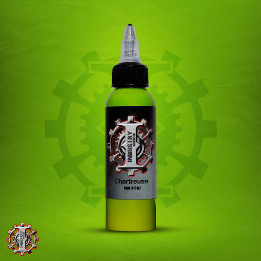 La mejor tinta para tatuar color verde marca Industry inks en mexico