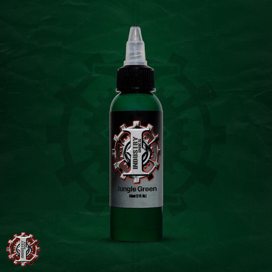 La mejor tinta para tatuar color verde marca Industry inks en mexico