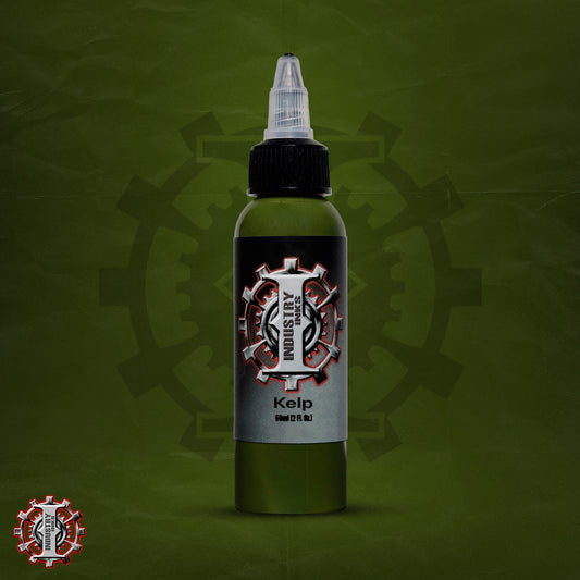 La mejor tinta para tatuar color verde marca Industry inks en mexico