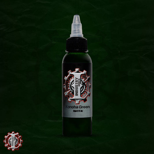 La mejor tinta para tatuar color verde marca Industry inks en mexico