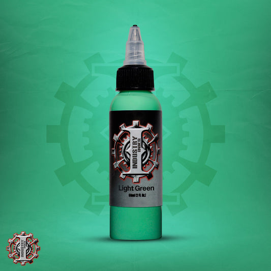 La mejor tinta para tatuar color verde marca Industry inks en mexico