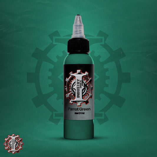 La mejor tinta para tatuar color verde marca Industry inks en mexico