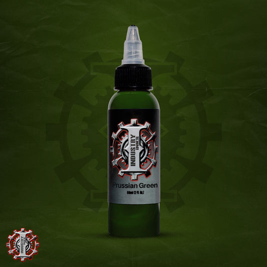 La mejor tinta para tatuar color verde marca Industry inks en mexico