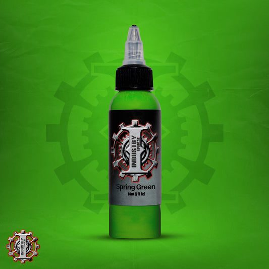 La mejor tinta para tatuar color verde marca Industry inks en mexico