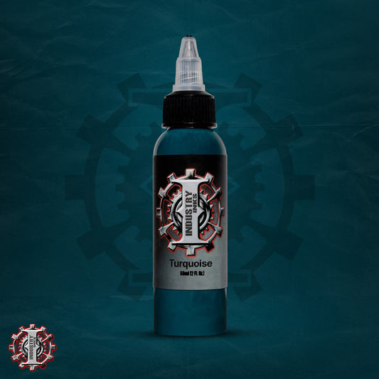 La mejor tinta para tatuar color turquesa marca Industry inks en mexico